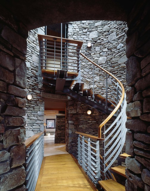 Фотография дизайна современной лестницы